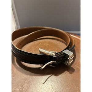 Onyx‎ by Brighton Ladies Belt Size 38 Black M30343 With Silver Accents